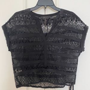 BCBG Sheer Cropped Top